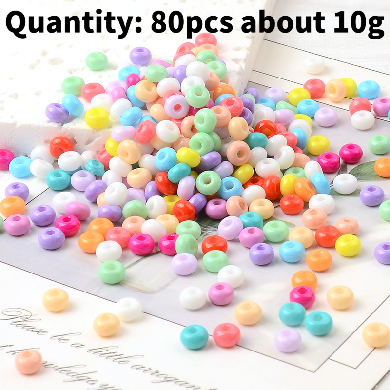 80pcs Glass Seed Beads & Mini Tube Spacer Beads